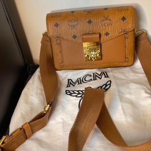 MCM Small Millie visetos cross body bag